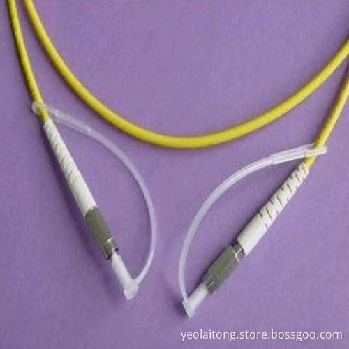DIN fiber patch cord, active device termination